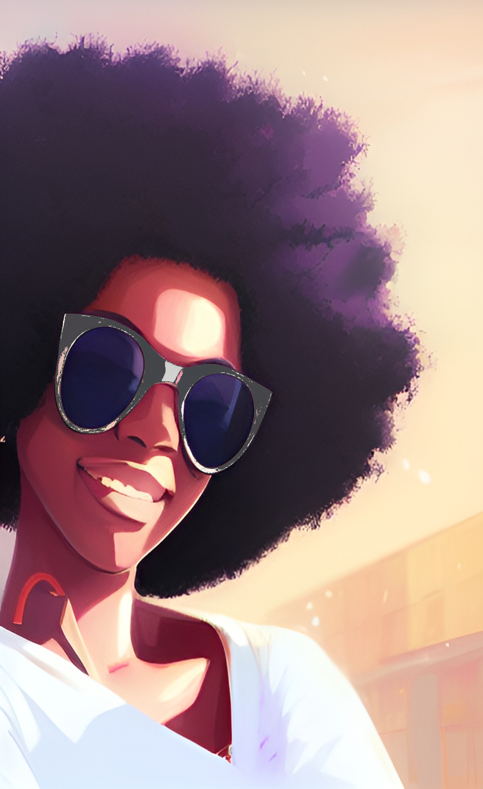 Banou smiling at Makhlouf