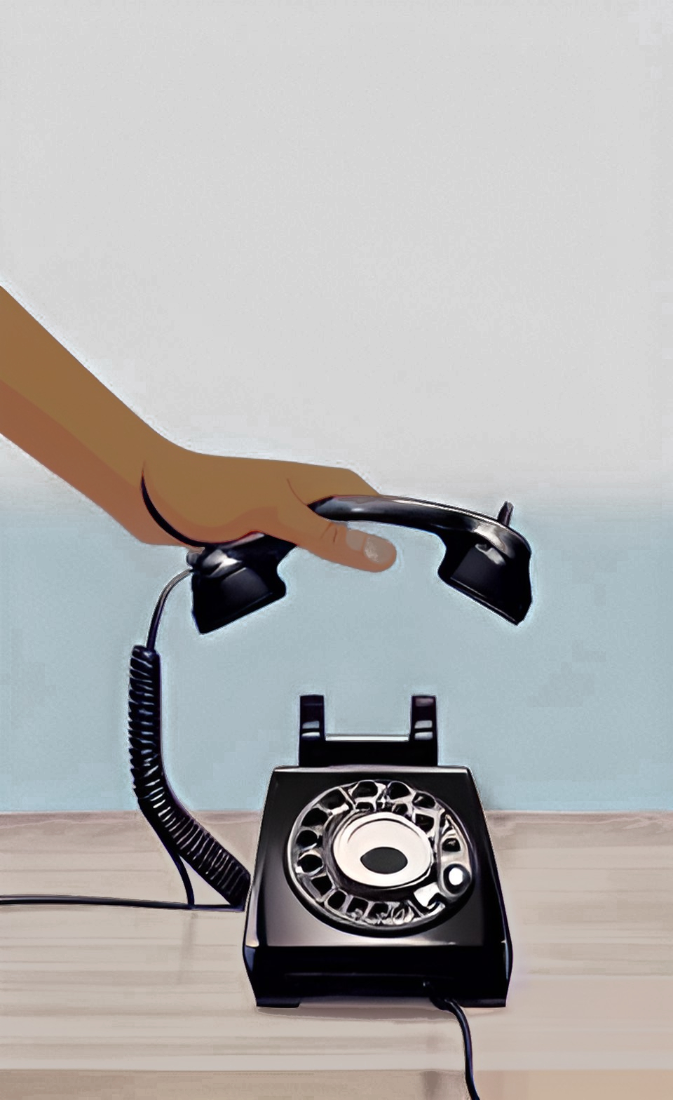 Mapacha on the phone